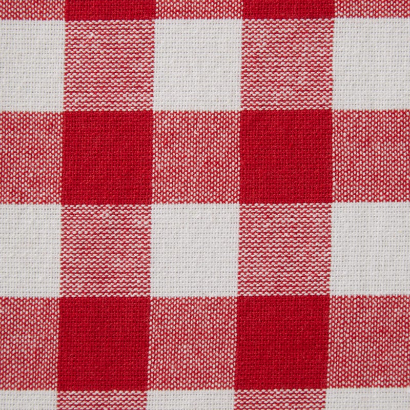 DII Checkered Tabletop Collection 100% Cotton, Machine Washable, Tablecloth, 70" Round, Red - Image 2